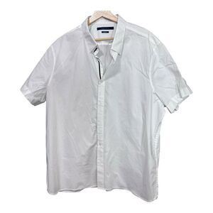 Perry Ellis Men's Shirt Sleeve White Button Up‎ Shirt  size XXL